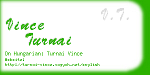 vince turnai business card